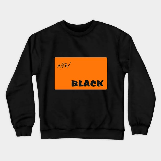 orange new black Crewneck Sweatshirt by Porus